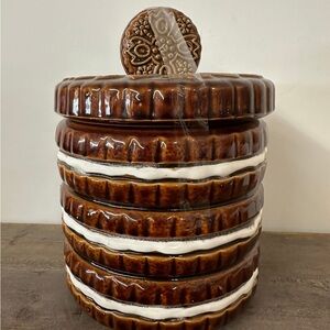 Stacked Cookies Cookie Jar with Lid